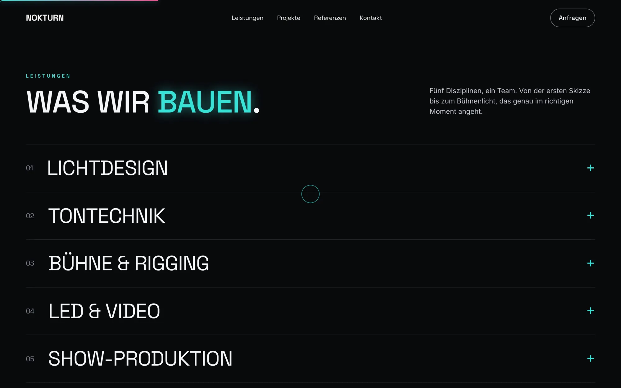 Sektion „Was wir bauen